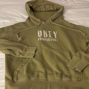 Obey Men's Khaki Hoodie